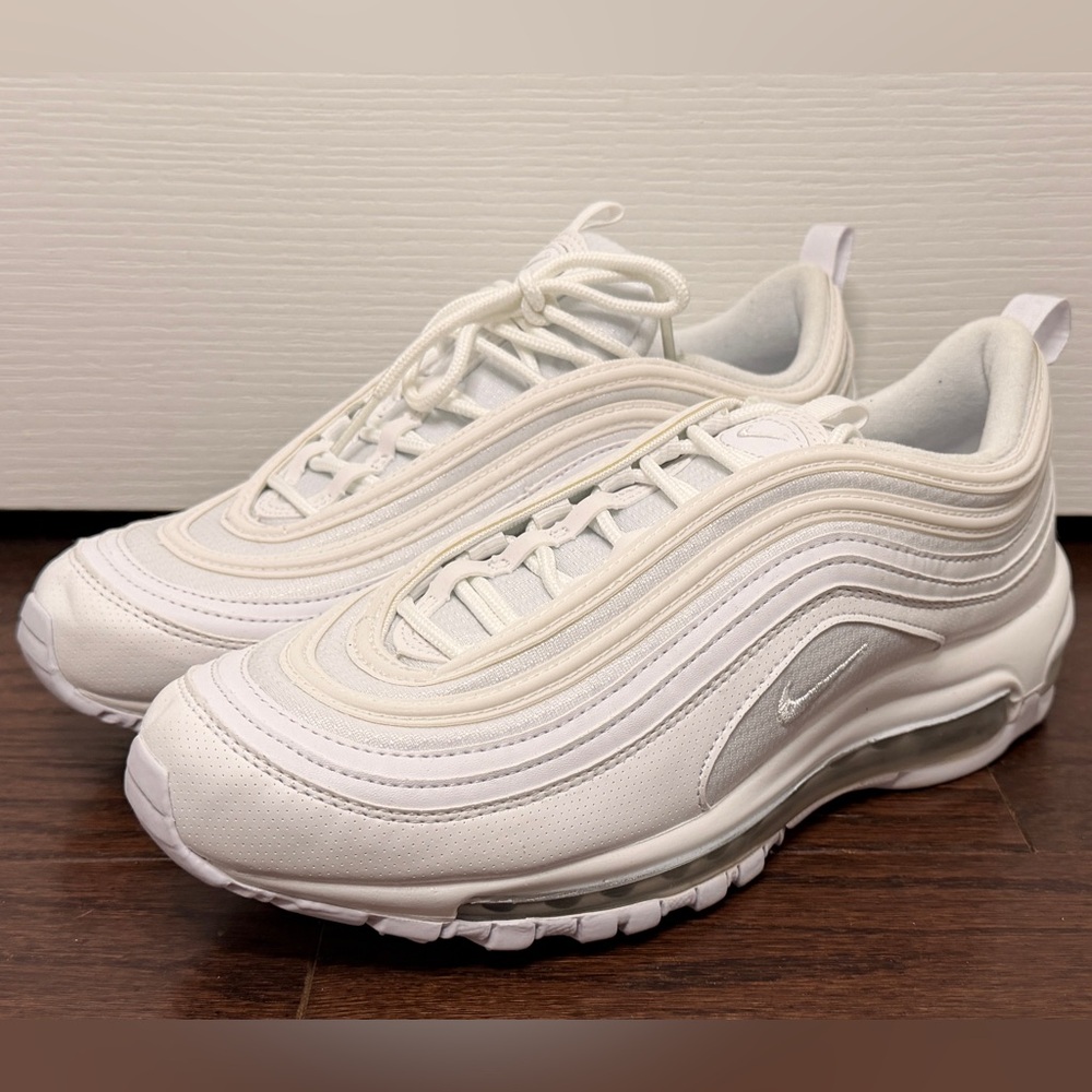Nike Air Max 97 Triple White Sneakers Youth 7